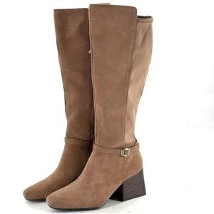 Blondo Twyla Waterproof Kneehigh Women's Beige Suede Boots 8.5 NEW